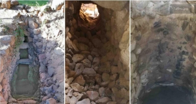 Nuxis. Sa Sopraintend&egrave;ntzia a is benis archeol&ograve;gicus de Casteddu at a andai a bisitai su putzu sagrau de Tatinu.