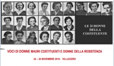 Biddacidru. Ammusta: &ldquo;Madri Costituenti e Donne della Resistenza&rdquo;. 24 &ndash; 29 de Donniasantu 2019