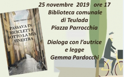 Teulada.  Presentada de su l&iacute;bburu " Passava in bicicletta sotto la mia finestra" de Maria Teresa Casu.