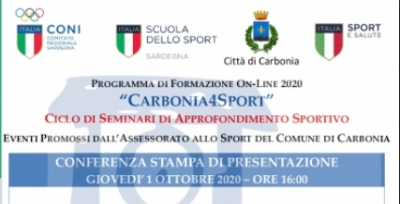 "Carbonia4Sport", gi&ograve;bia 1 de mesi de lad&agrave;mini a is 16 in sa sala polifuntzionali su tziclu de semin&agrave;rius a pitzus de su sporti.