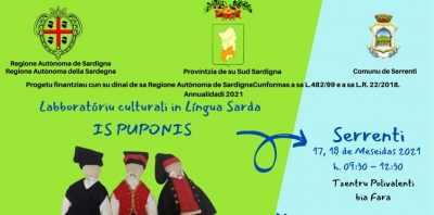 Serrenti. Labborat&oacute;riu culturali in l&iacute;ngua sarda "Is Puponis". 17 e 18 de Meseidas 2021