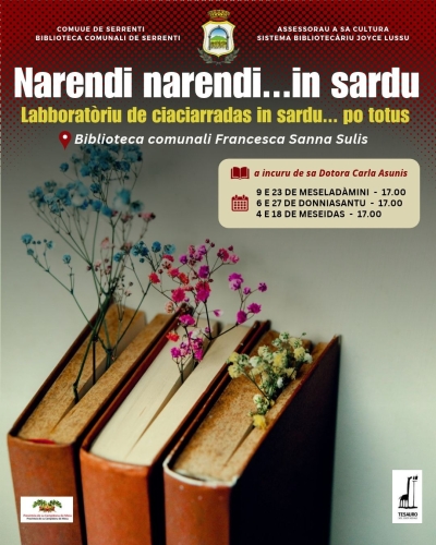 Serrenti: Narendi narendi&hellip;in sardu! Labborat&ograve;riu de ciaciarradas in sardu po totus