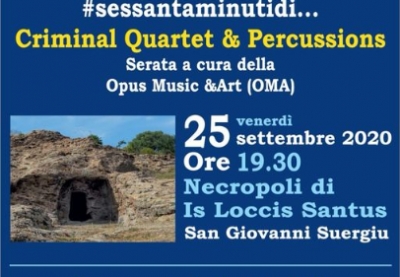 Santu Giuanni Su&egrave;rgiu. Cen&agrave;bara 25 de cabudanni unu mericeddu de m&ugrave;sica e cultura in sa necropoli de Is Loccis Santus.