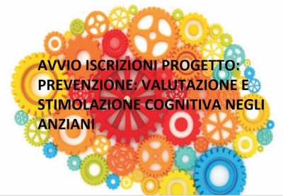 Santu Perdu. Avisu inghitzu iscritzionis a su progetu: "Prevenzione: valutazione e stimolazione cognitiva negli anziani".