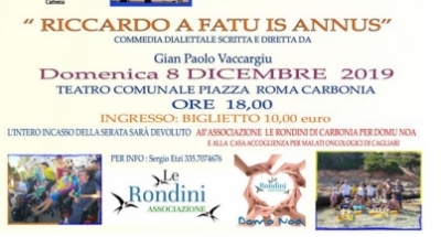 Carb&ograve;nia.  Spet&agrave;culu po caridadi: "Riccardo at fatu is annus". 8 de Meseidas 2019.