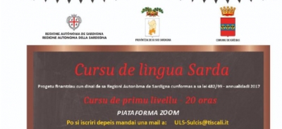 Igr&egrave;sias. Su cursu de l&igrave;ngua sarda de primu livellu movit in sa piataforma ZOOM.