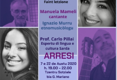 Arresi. Labborat&oacute;riu musicali &ldquo;Pregadorias Antigas&rdquo;.  7 e 22 de Austu 2020, in su Tzentru de Agregatzioni Sotziali, a is 19.00.