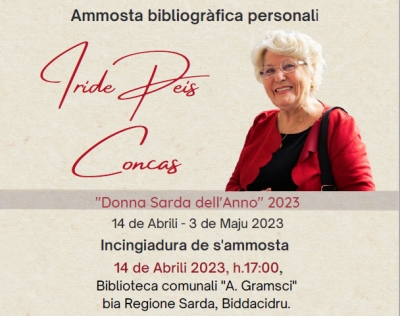 Ammosta bibliogr&agrave;fica personali  &ldquo;Iride Peis Concas . "Donna Sarda dell'Anno 2023"