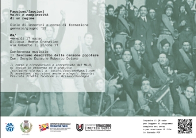 &ldquo; Su Fascimu in sa cantzoni populari&rdquo;. Su de 4 at&oacute;bius de &ldquo;Fascismo/Fascismi. Volti e complessit&agrave; di un regime&ldquo;