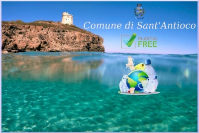 Santu Antiogu. Su Comunu sperdit sa pr&agrave;stica e bessit "Plastic Free"