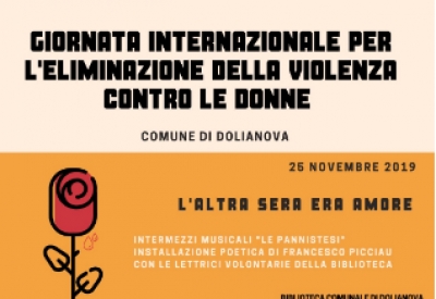 Giornada Internatzionali po sperdi sa viol&eacute;ntzia asuba de is F&eacute;mminas. 25 e 28 de Donniasantu 2019