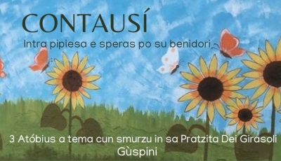 "Contaus&iacute; - intra arregodus de pipiesa e speras po su benidori",  3 at&oacute;bius in L&iacute;ngua Sarda in G&uacute;spini