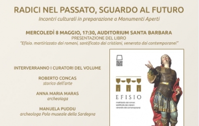 Biddacidru. Presentada de su l&iacute;bburu "Efisio martirizzato dai romani, santificato dai cristiani, venerato dai contemporanei".