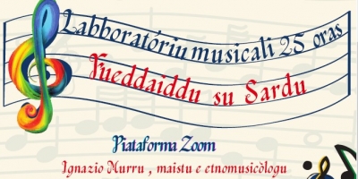 Prov&iacute;ntzia de su Sud Sardigna. Si arritzint is iscritzionis po su labborat&oacute;riu musicali "Fueddaiddu su Sardu" chi inghitzat su 3 de Friaxu 2021 in sa piataforma Zoom.