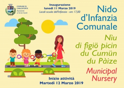 Abertura noba de s&rsquo;asilu nidu comunali po pipieddus piticus